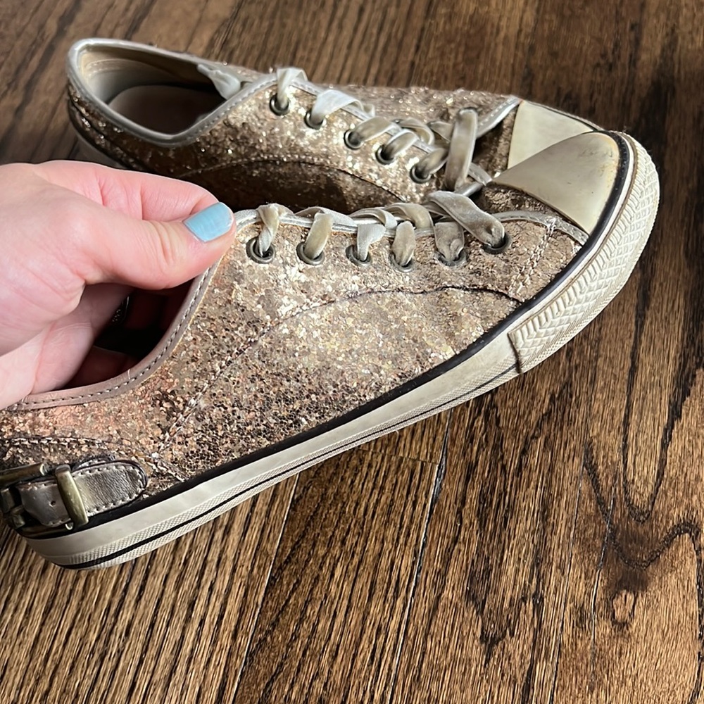 Gold Glitter Sneakers